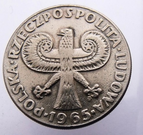 POLONIA 10 ZLOTYCH 1965 700 AÑOS DE VARSOVIA - PILAR SIGISIMUNT 31 mm DIÁMETRO - Imagen 8 de 8