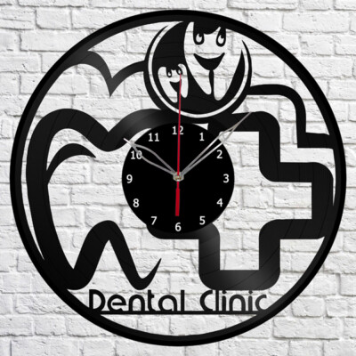 Vinyl Clock Dental  clinic Wall Clock Unique Art Vinyl Record Wall Clock 1618