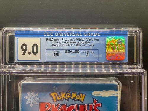 Pokemon Pikachu's Winter Vacation Christmas Anime Graded VHS Tape CGC 9.0 Seal A - Picture 2 of 4