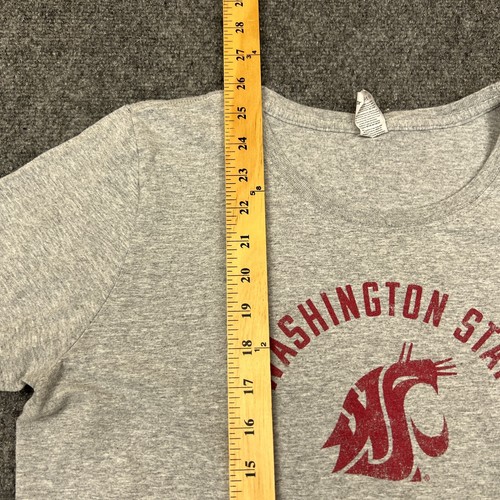 Washington State Cougars Big Logo T Shirt Ladies XL Gray Short Sleeve Tee - Picture 4 of 8