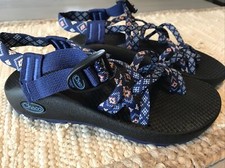 Chaco ZX2 Classic Navy Blue Coral Sandals Strappy Adjustable Womens Sz 6