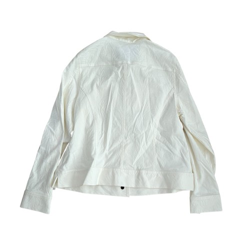 Lisette Montreal 58502 Off White Button Up Light Denim Spring Lightweight Jacket - Picture 2 of 4