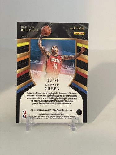 2020-21 Select In Flight GERALD GREEN Neon Green Auto /99 IF-GGR - Picture 7 of 7