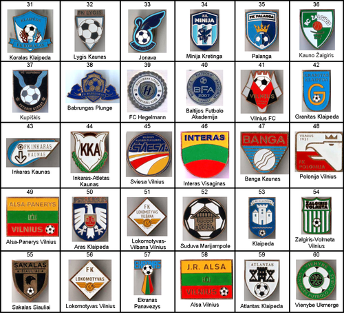 football pin \ badge Lithuania (part 4) - NEW from 2025! - Picture 2 of 3