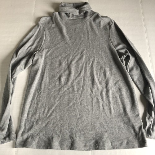 White Stag Gray Long Sleeve Turtleneck Top Women’s Sz XL A3289