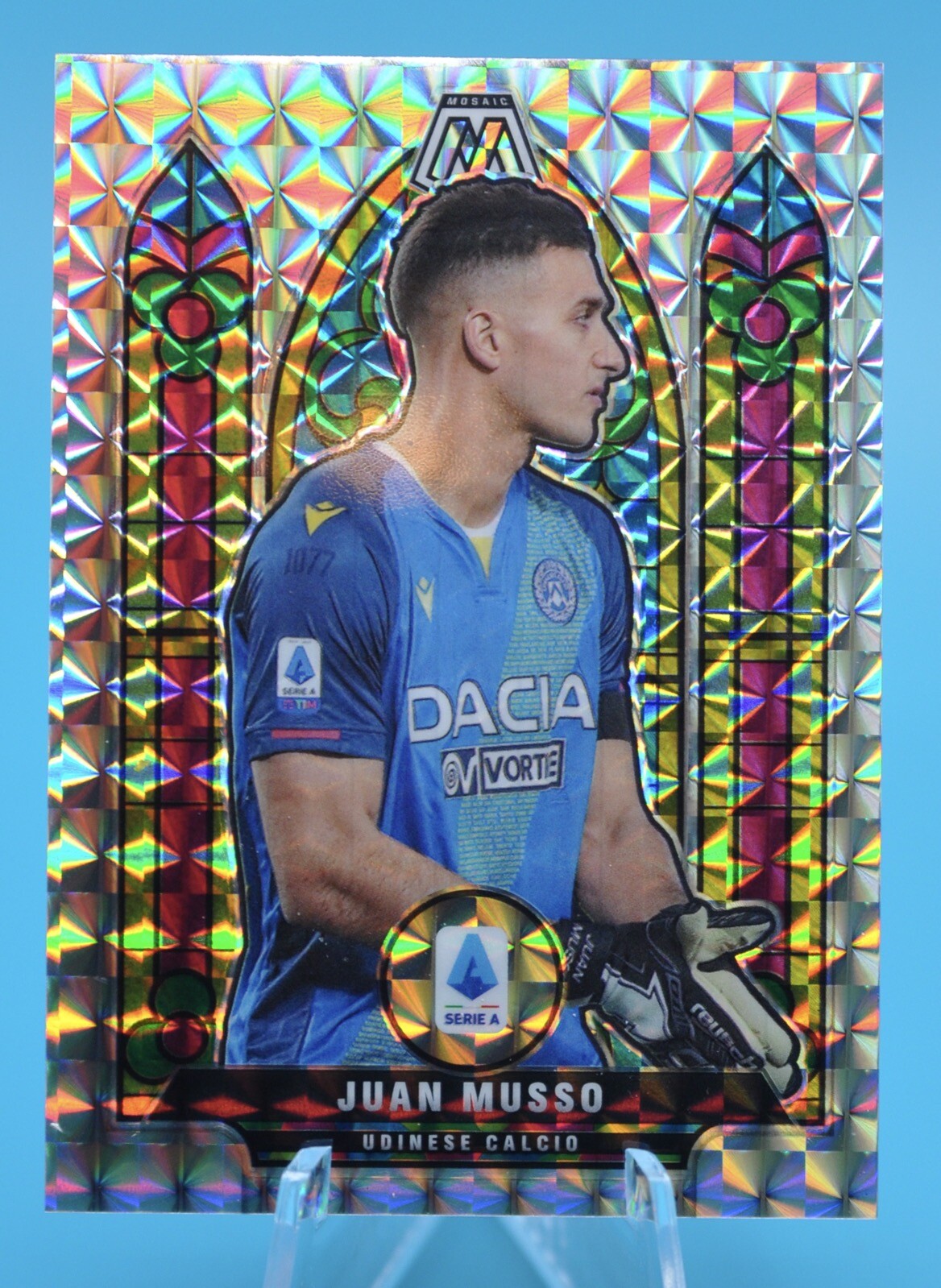 2020-21 Panini Mosaic Serie A Juan Musso Stained Glass #14 Udinese Calcio SSP