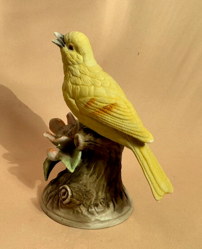 Estatuilla de pájaro de porcelana canaria vintage Arnart Imports firmada por el artista J. Byron - Imagen 2 de 6