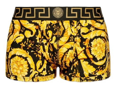 VERSACE BAROCCO Greca Short Designer Stretch Boxer Briefs Underwear 4 M Gold NIB - Picture 12 of 24