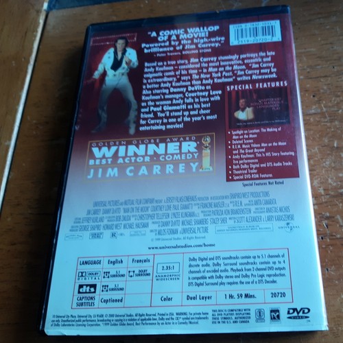 MAN on the MOON(1999 DVD,Jim Carrey Courtney Love ANDY KAUFMAN BIO,INSERT,WS DTS - Picture 7 of 7