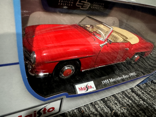 Maisto 1:18 Diecast Special Edition 1955 Mercedes-Benz 190SL ROT NEU - Bild 9 von 13