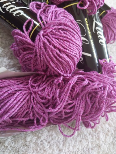 Vintage Columbia-Minerva Lido Yarn * 10 Skein * Cotton Viscose * Color 8310 Plum - Picture 12 of 12