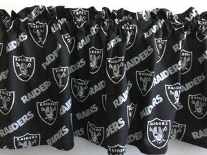 Nfl Oakland Raiders Window Valance Sports Image Is Loading Nfl Oakland Raiders Window Valance