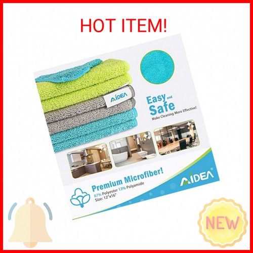 AIDEA Microfiber Cleaning Cloths-8PK, Soft Absorbent Microfiber Cloth, Lint-Free - Picture 2 of 2
