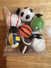 Soccer, Basketball, Football, Volleyball  2 Sport Shoe Croc Charms 7 PK 