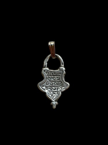 2 Sided Pregnancy Keeping Jewish Persian Judaica Silver Kaballa Amulet Pendant - Picture 15 of 24