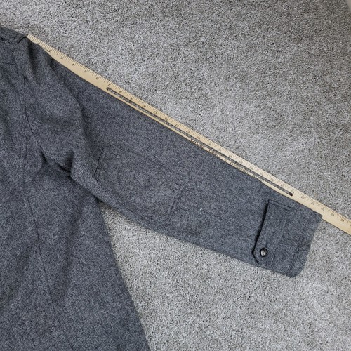 BKE Jacket Mens XL Gray Wool Blend Utility Full Zip Field Jacket - Picture 12 of 14