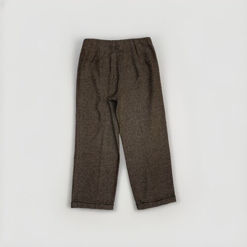 Herringbone Pants Suit Vintage Harris Wallace NY Size 14 Brown Classic Old Money - Picture 16 of 24