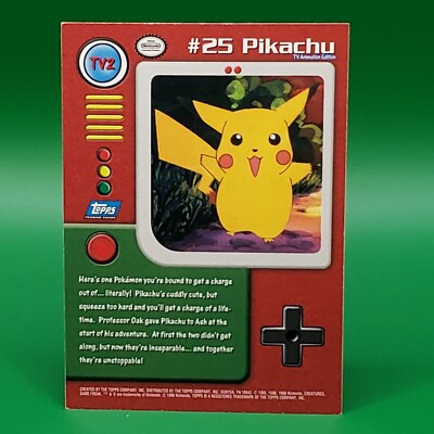 Topps Pikachu ピカチュウ #25 Pokemon 1999 TV s-l400.jpg