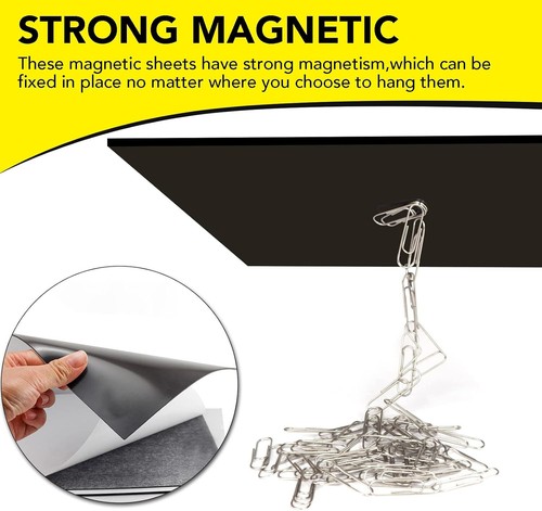 Magnetic Adhesive Sheets, |4" x 6"|, 10 Pack Cuttable, Flexible magnet sheets - Picture 3 of 8