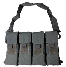 VISM Magazine Carrier Tote MOLLE 8-Mag Pouch for Rifle Bandolier Hunt Shoot GRAY