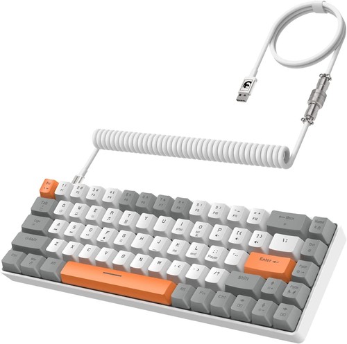 60% mini teclado mecánico para juegos con cable RGB retroiluminado con conjunto de aviador USB C PC - Imagen 37 de 57