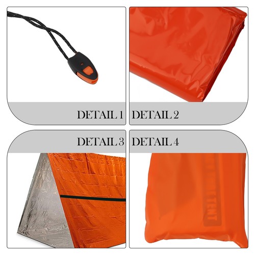 Tenda da Sopravvivenza Leggera Impermeabile con Colore Arancione per un Facile Salvataggio - Foto 5 di 12