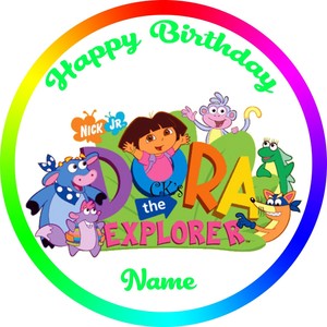 toppers dora edible explorer cupcake inch cake birthday