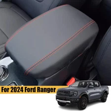 Fit For 2024 Ford Ranger Car Center Console Armrest Cover Lid Protector Black