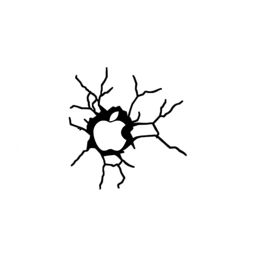 Macbook Broken Crack Fun Vinyl Decal for Apple Macbook Air & Pro 13" 13.3" 15"  - Image 4 of 4