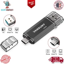 128GB Photo Flash Drive 2 in 1 USB-C Picture Keeper For Android Pc Smartphone re