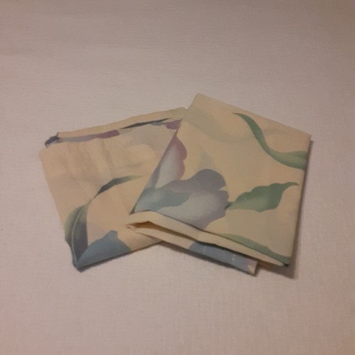 Vintage Sears Iris Vorhänge gedeckte weiche Farbtöne 64,5" - Bild 1 von 8