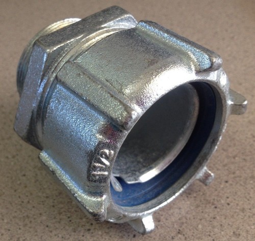 T&B 1-1/2" Straight Fitting Connector LiquidTight Metal Flexible Conduit TAB5236 - Picture 6 of 9