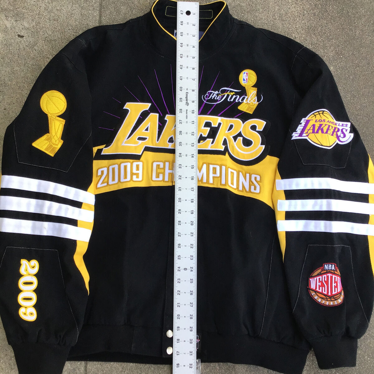Los Angeles Lakers 2009 NBA Championship Jacket 3XL Patches Los Angeles Lakers 2009 NBA Championship Jacket 3XL Patches