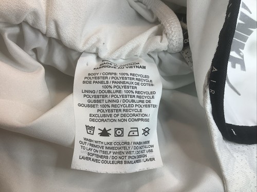 Women’s White Nike NIKE AIR TEMPO RUNNING SHORTS CT5777-Reflective Logo-Sz Small - Picture 8 of 8