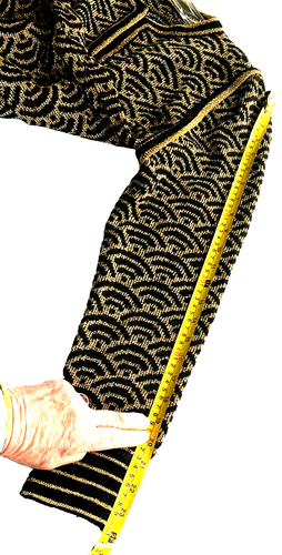 Vintage Woman's Cocktail Cardigan, black with sparkly gold. note detail, sz M - Picture 11 of 14