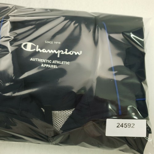 Champion Mens Track Jacket SMALL Blue Windbreaker Tracksuit Top Training - Picture 7 of 7