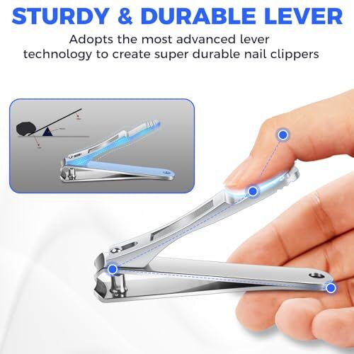 Nail Clippers Set for Fingernail Toenail - Large & Small 2 Pack Professional ... - Picture 4 of 10