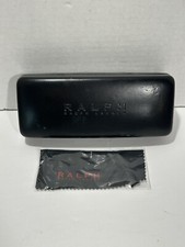 Ralph Lauren Black Hard Clam Shell Eyeglasses Sunglasses Case With New Cloth