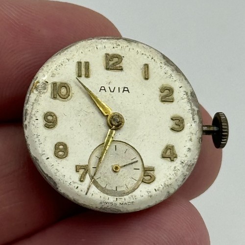23.6mm Avia AS 1123 1124 Manual Wind 15 Jewels Swiss Watch Movement PARTS SPARES - Picture 2 of 16