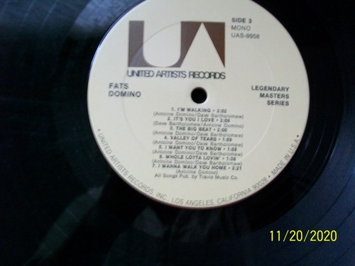 1971 Set 2 Records Fats Domino UAS-9958 Mono Legendary Masters Series No.1 - Picture 6 of 7