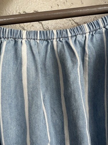 New bebe girls Chambray jumpsuit cold shoulder Striped size L(14). - Picture 18 of 18