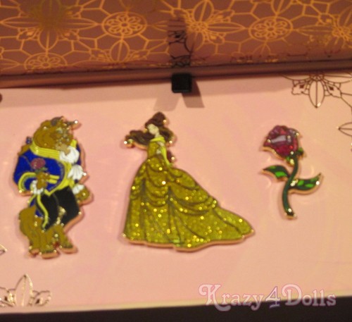 Disney Art of Belle Beauty and The Beast Limited Edition Boxed Pin Set of 3 New! - Picture 4 of 4