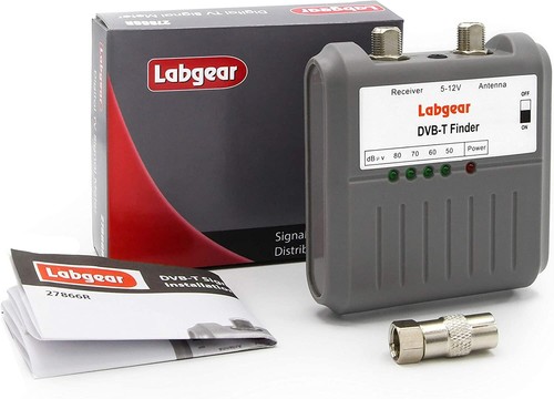 Labgear 27866R DVB-T Signal Strength Finder Freeview HD TV Aerial, Grey - Afbeelding 3 van 3