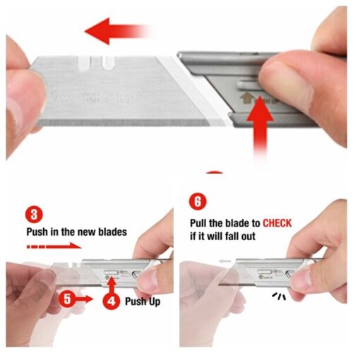 WORKPRO 3er-Pack klappbares Allzweckmesser-Set EDC Teppichmesser Schnellwechselklinge - Bild 8 von 12