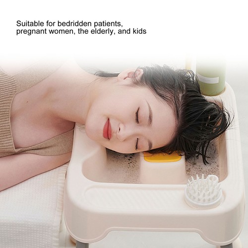 Hair Washing Basin Adjustable Height Portable Bedside Shampoo Bowl for Bedridden - Picture 6 of 21