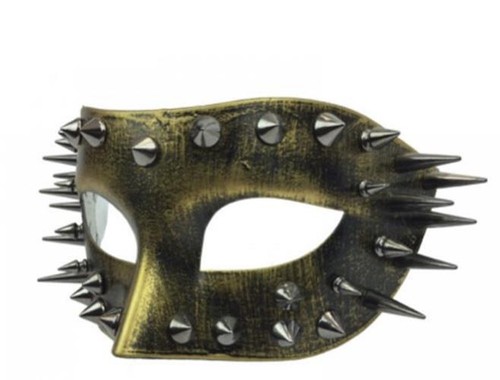 Steampunk Half Mask - Spikes - Costume Accessory - One Size - 3 Colors - Picture 5 of 6