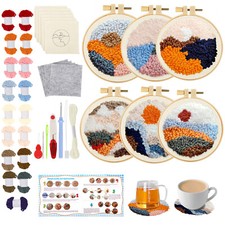 DIY Cross Stitch Threads Sewing Tools Kit Magic Embroidery Pen Punch Needle Kit