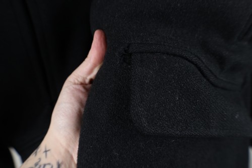 J Crew Mens Size Large Distressed Quilt Lined Wool University Jacket Coat Black - Picture 5 of 19