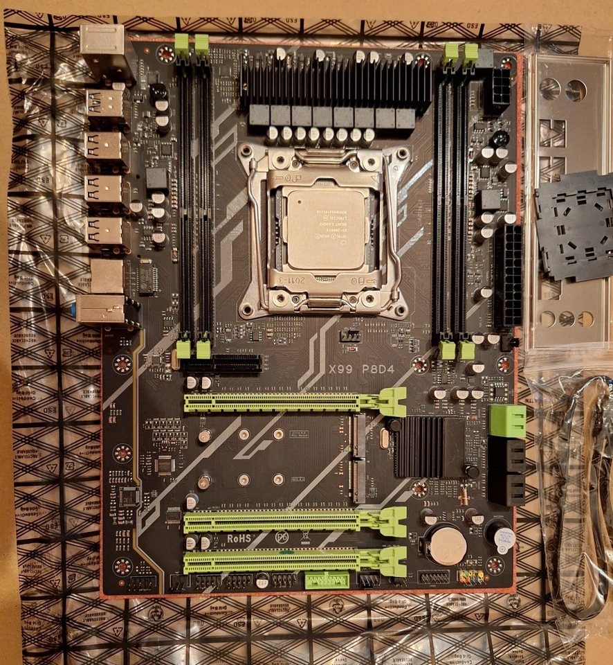 ATX Mainboard Intel Xeon LGA2011-3 32- 256GB RAM DDR4+ 2673v4  20C/40T DUAL NVME - Bild 2 von 4