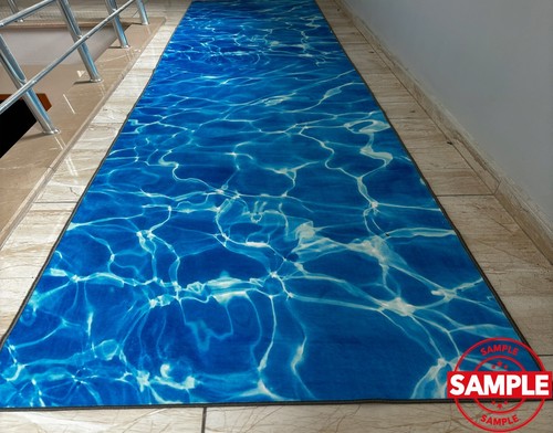 Sea Rug,Water Surface Rug,Beach Rug,Sea Look Rug,Ocean Rug,Summer Rug,Runner Rug - Picture 4 of 10